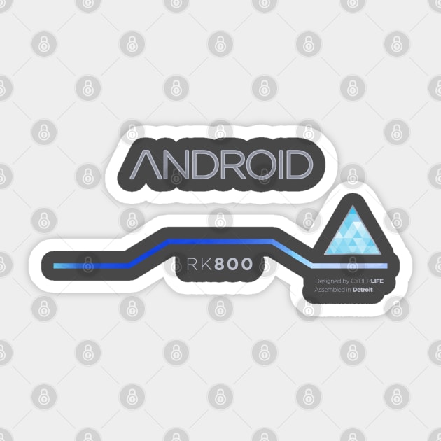 Connor s Android Jacket Detroit Become Human Connor Sticker
